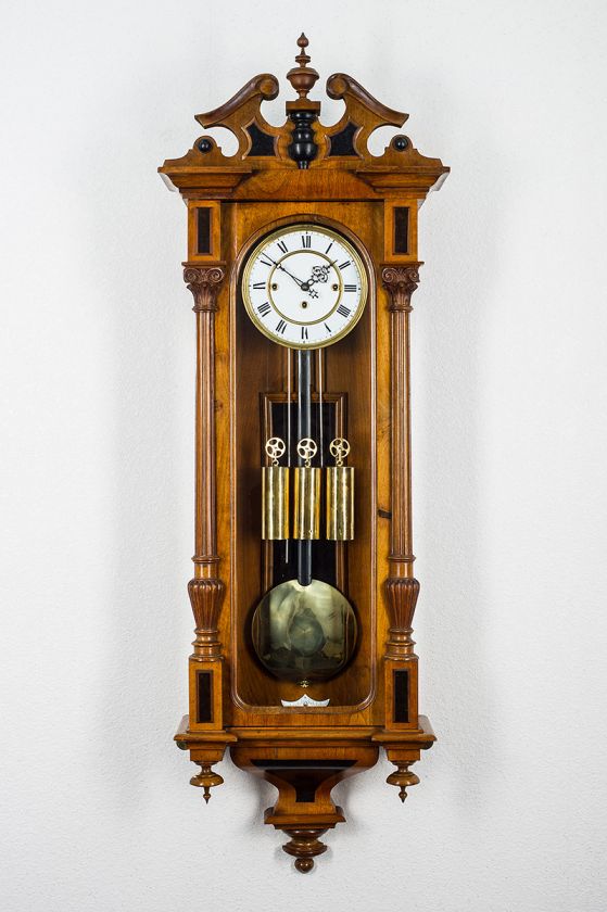 Antique Gebr. Resch Vienna 3 Weight Wall Clock approx.1870 80  