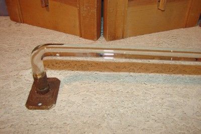 ANTIQUE GLASS AND MILK GLASS TOWEL BARS X THREE  