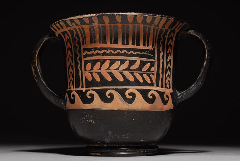 Ancient Greek Pottery Vase Xenon St. Valentin Kantharos  