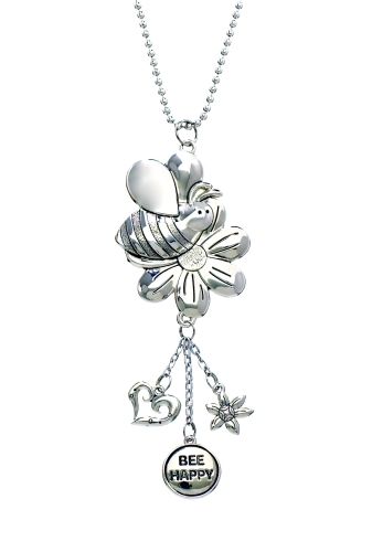 Car Rearview Mirror Charm   Silver Honey Bee (CL0708)  