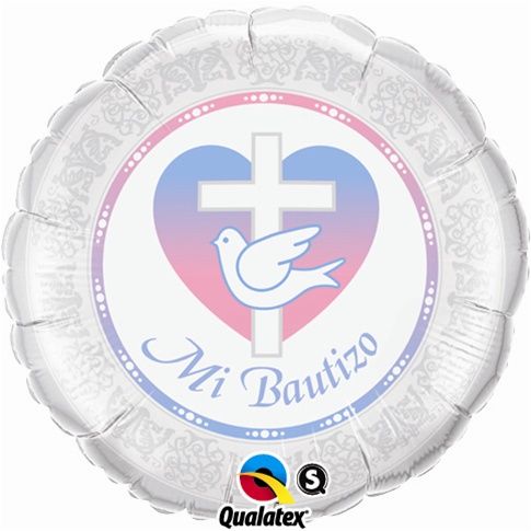 SPANISH BAPTISM 18 Balloons MI BAUTIZO CELEBRATION SI W/ FREE RIBBON 