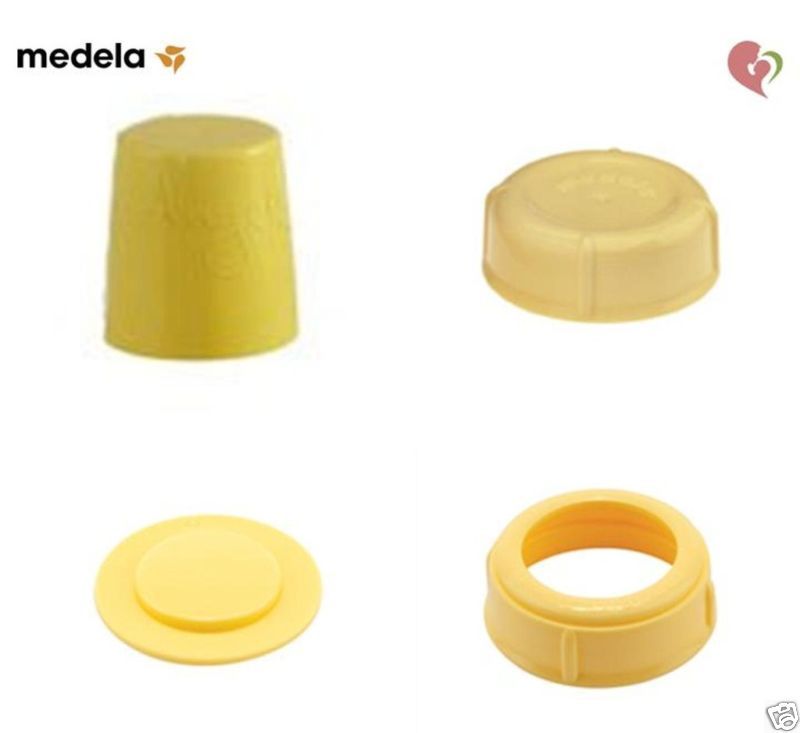 MEDELA BREAST MILK BOTTLE SPARE PARTS LIDS COLLARS  