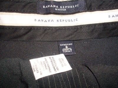 Banana Republic Martin Wool Stretch Pin Striped Professional Work 