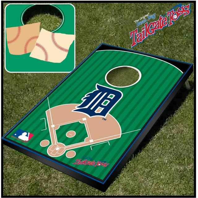 Detroit Tigers MLB Bean Bag Cornhole Tailgate Toss Game  