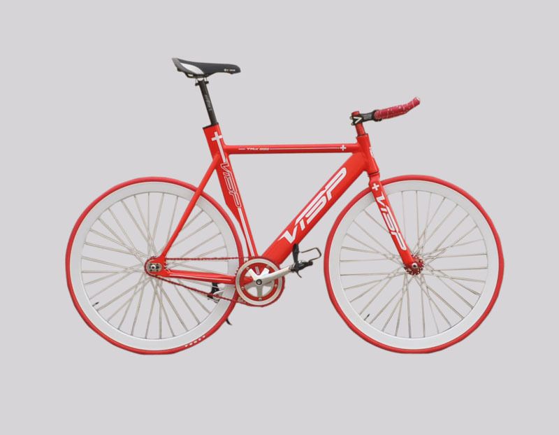 VISP TRX999 TRACK BIKE, FIXIE BIKE, FIXED GEAR BICYCLE RED  