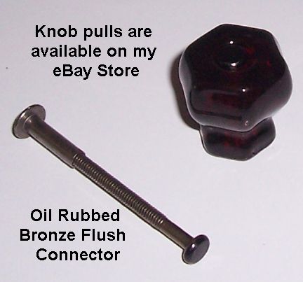 CUSTOM FLUSH Screw for Glass Knobs & Pulls OILED BRONZE  