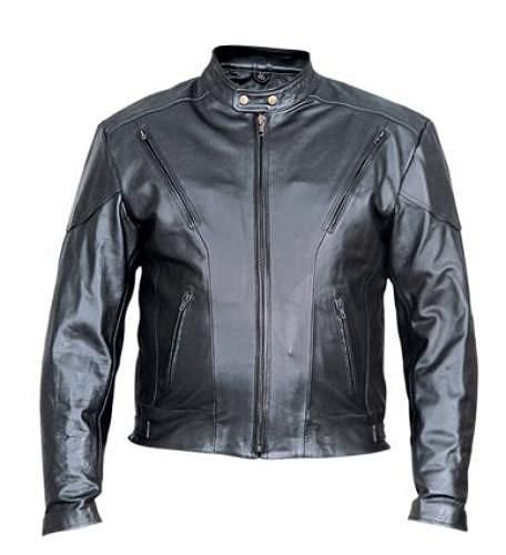 MENS Vented Biker SOFT ANILINE LEATHER Cruiser MOTORCYCLE Jacket SIDE 