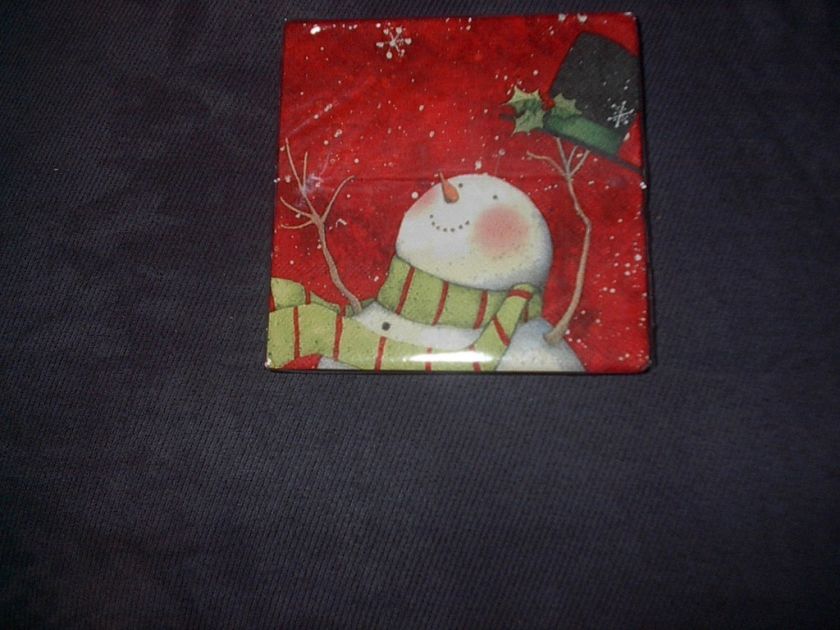 GIBSON CHRISTMAS BEVERAGE PAPER NAPKINS SNOWMAN  