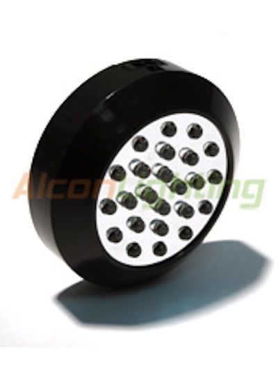 120V 1 Light 24 LED Under Cabinet Puck Light, Black  