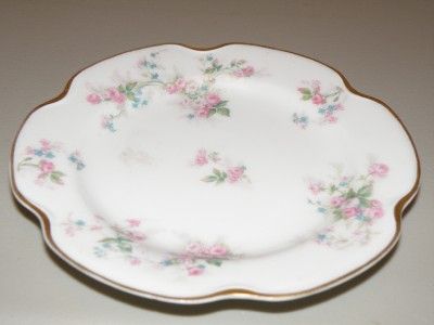 Haviland Limoges scalloped edge round rose plate  