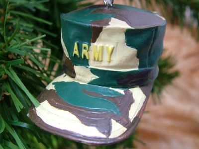 Army Soldier Military Hat Camouflage Christmas Ornament  