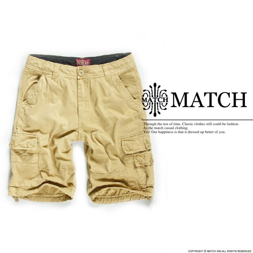 BNWT Match Mens Vintage Cargo Shorts Sz 30 36 Free S&H  