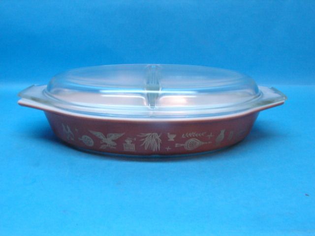 Pyrex Separated Casserole Divided Dish Glass Lid 1 1/2 Quart Cookware 