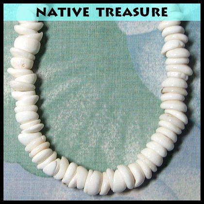 Vintage 70s Real Puka Shell Necklace Surfer Kids 16  