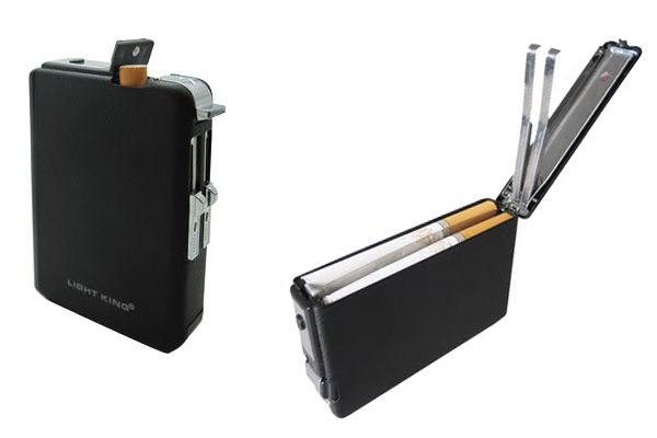 Automatic Lighter Pocket Ejection Butane Cigarette Case  