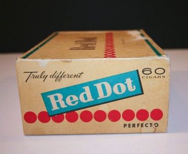 Vintage Red Dot Cardboard Cigar Box  