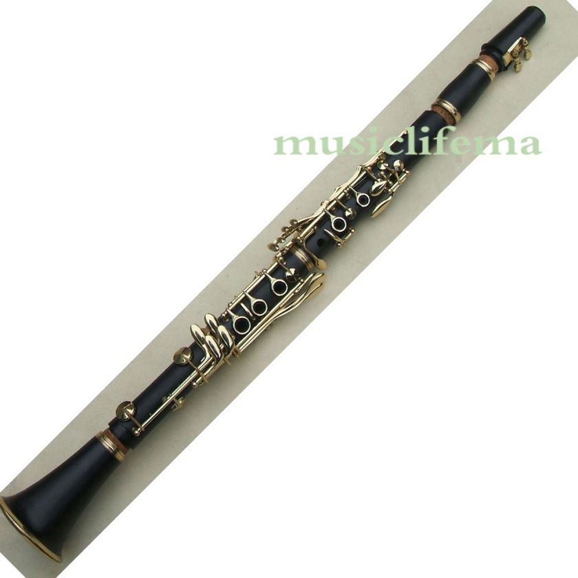 new black clarinet Bb NICE ebonite lacquer Parts tone  