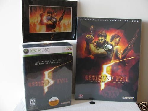 RESIDENT EVIL 5 COLLECTORS COMBO  (xbox360) NEW  