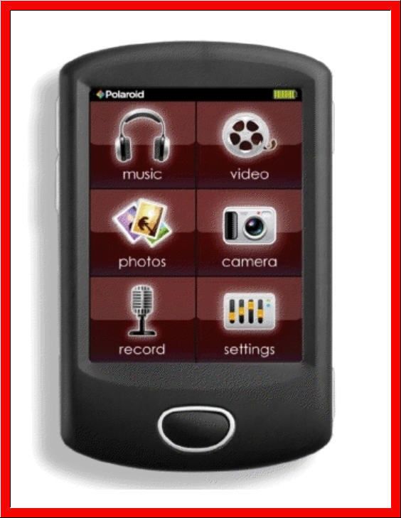 Polaroid PMP283C 4  MUSIC & VIDEO Player + CAMERA & SPEAKER Black 