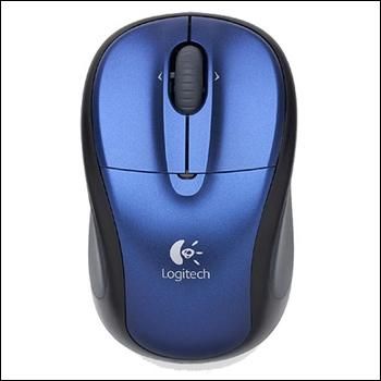 Logitech V220 BLUE Cordless Optical Notebook Mouse PC Mac  