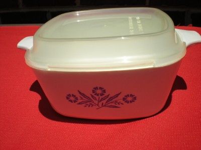 Corning Ware Blue Corn Flower Petite Casserole Set &LID  