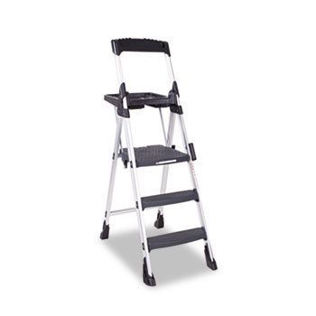 Cosco CSC11003ABL1 Stool Alum/Resin Work Platform  