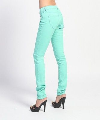 MOGAN Casual Candy Colored SUPER SKINNY JEANS Comfy Slim Fit LowRise 