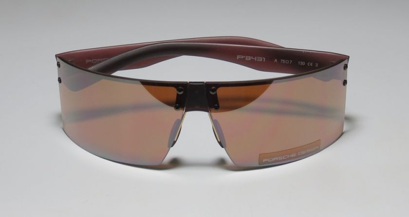 NEW PORSCHE DESIGN 8431 A BURGUNDY TEMPLES MIRRORED COPPER BROWN 