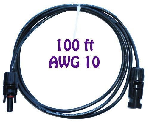 100ft AWG 10 Double Layer MC4 Solar PV cable extension  