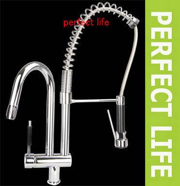 double Kitchen pull out mixer tap faucet for two basins jn 8525B 