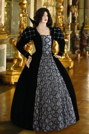   Renaissance Dress Gown Silver Rose for Elizabethan Queen or Noble