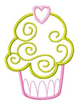 Cupcake Cupcakes Applique Machine Embroidery Designs  