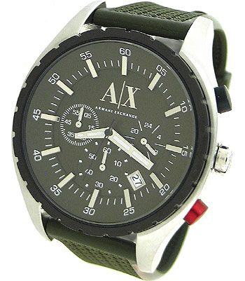 Armani Exchange AX1138 Green Round Dial Green Polyurethane Mens 