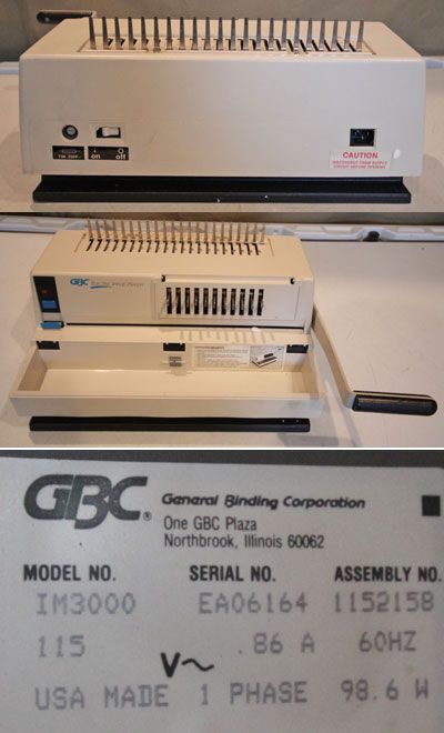 GBC ELECTRIC IMAGE MAKER IM3000 BINDING MACHINE  