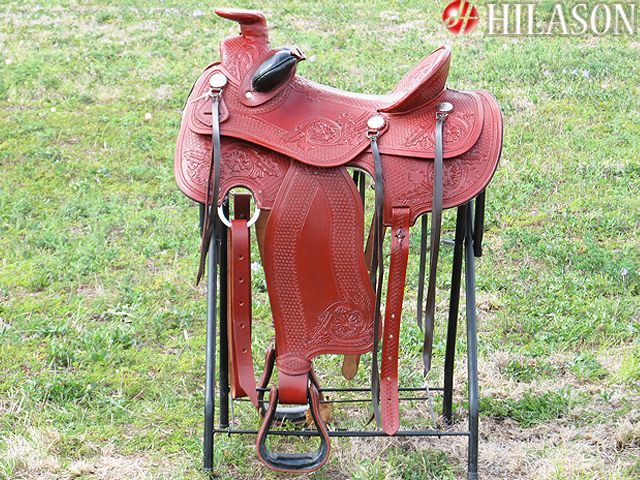 COS168 Western Roping Ranch Cowboy Trail Horse Saddle 17  