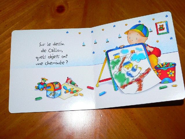 CAILLOU DEVINE Flap book livre Peek A BOO game FRENCH CHOUETTE RARE 