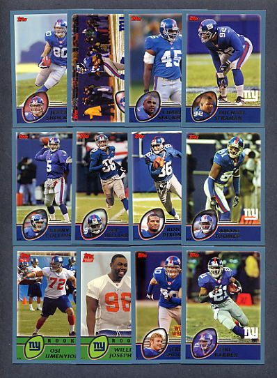 Please click here to see more Giants Team Sets in my  store.