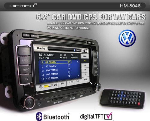 Double Din VW Golf / Passat DVD w/BT/RDS/IPOD/GPS  