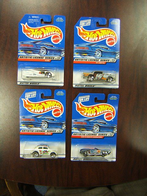 Hot Wheels Artistic License Series #1 4 Complete Set  