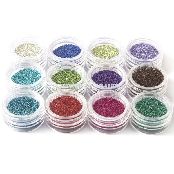 12 Colors Mini BEADS 3D/UV Gel Nail Art Decoration B12  