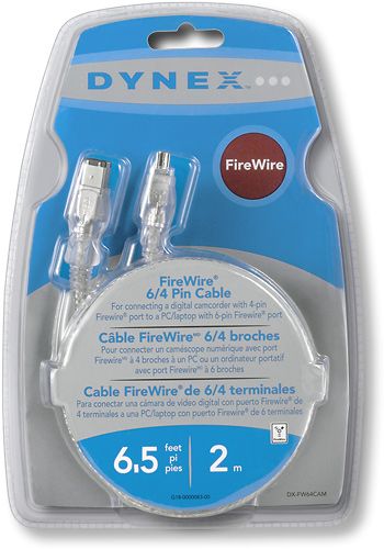   DX FW64CA 1394 Firewire 6 Pin to 4 Pin Cable 600603118838  