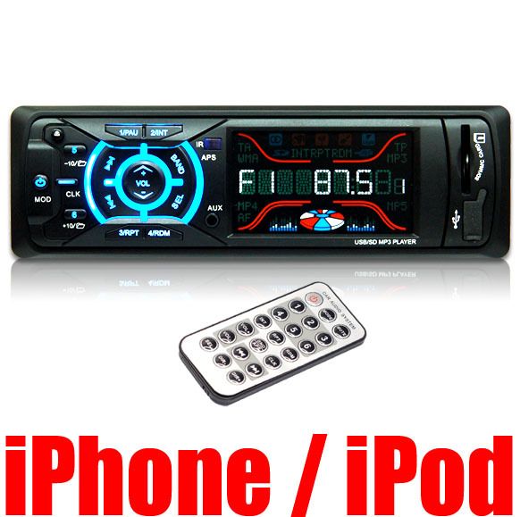 Non CD Car iPhone iPod  SD Stereo Radio Player 3882  