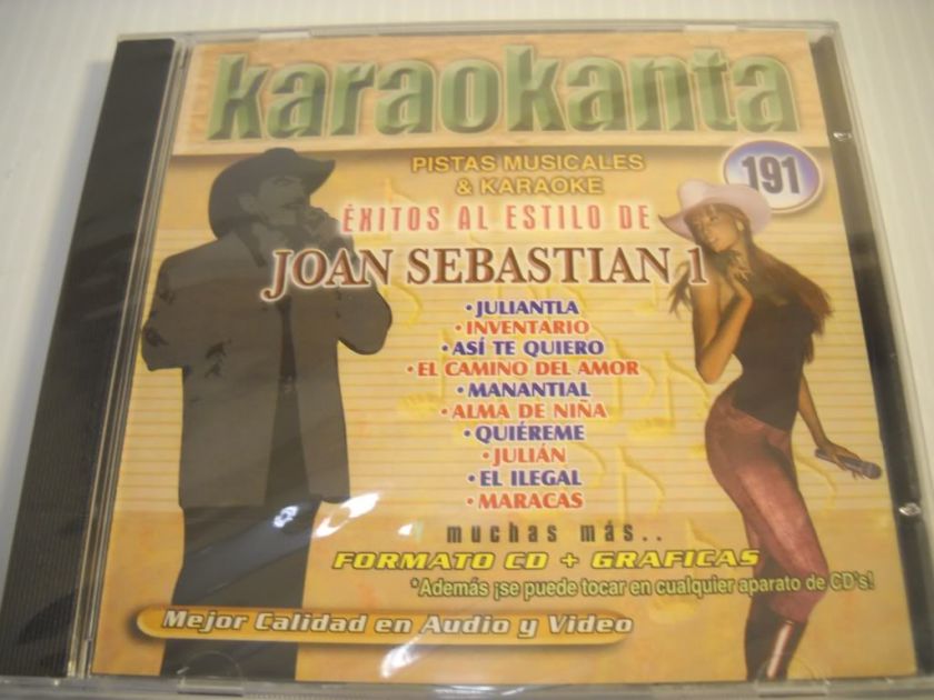 JOAN SEBASTIAN KARAOKE CD + GRAPHICS PISTAS HIGH QUALITY  