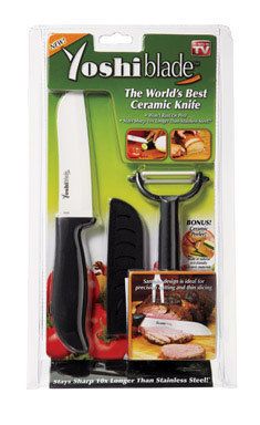 YOSHI BLADE YOSHIBLADE CERAMIC KITCHEN KNIFE W PEELER  