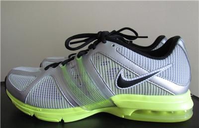 Nike Womens Air Max Trainer Excel Metallic Silver/Black/Volt Sie 8.5 