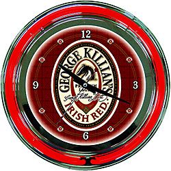 George Killians Neon Wall Clock   Bar Light   Beer  