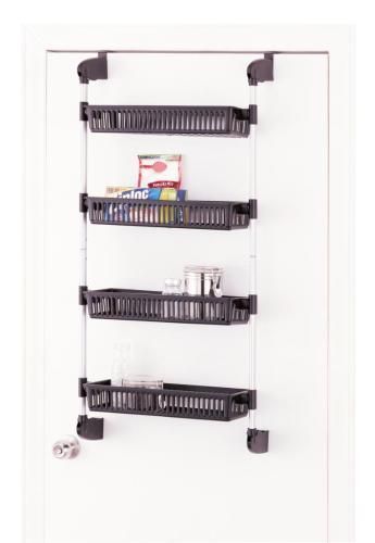 New Over Door 4 Basket Storage Closet Organizer w/ Hook  