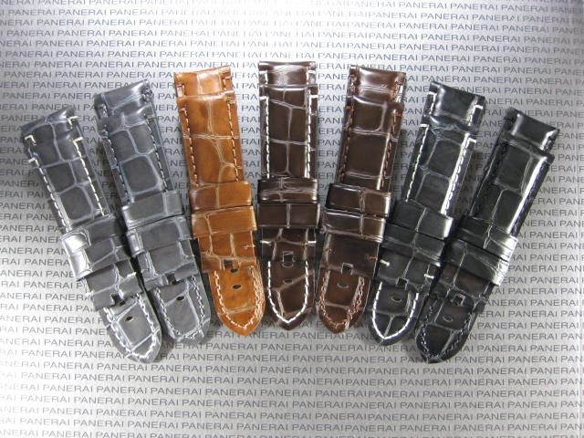 24mm ELITE Leather Deployment Band Strap for PANERAI 24  