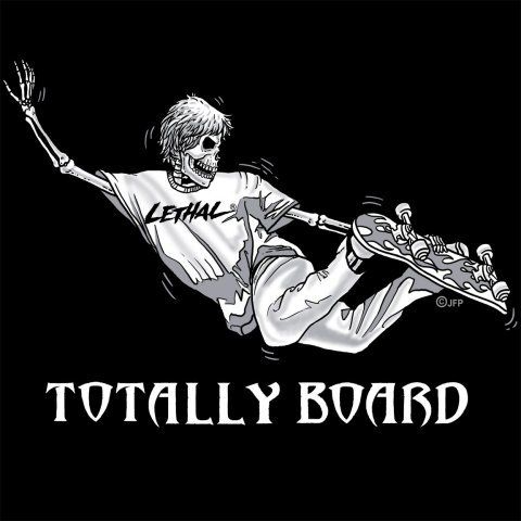 TOTALLY BOARD SKATEBOARD SKULL SKELETON T SHIRT SK96  