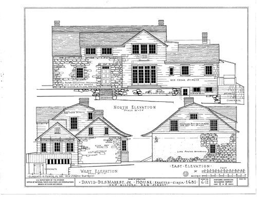 Gambrel Roofed Dutch Colonial farmbouse, architectural plans 